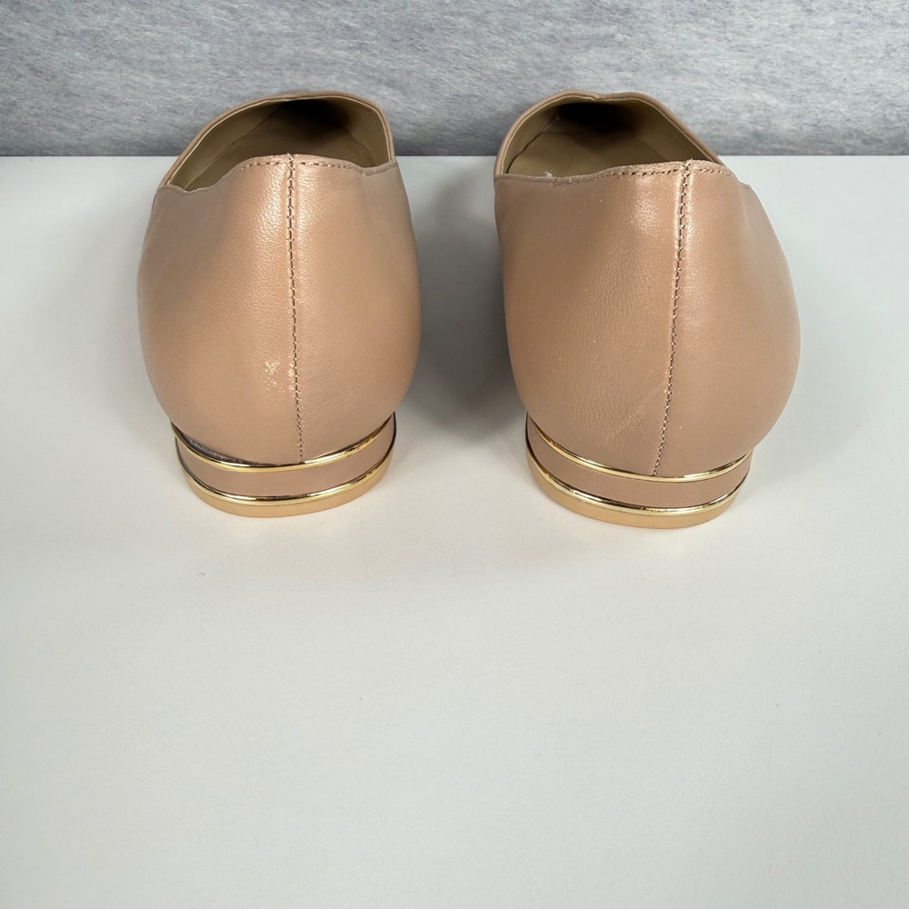 Naturalizer Havana Womens 10M Flats Nude Beige Pointed Toe Leather V Cut Shoes - Picture 6 of 11